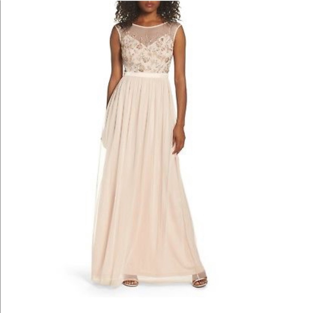 Adrianna Papell illusion gown